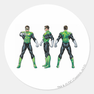 Green Lantern Drie Uitzichten Ronde Sticker