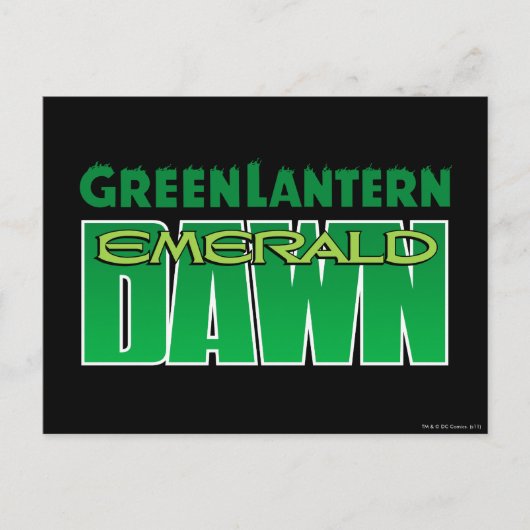 Green Lantern - Emerald Dawn Logo Briefkaart (Voorkant)