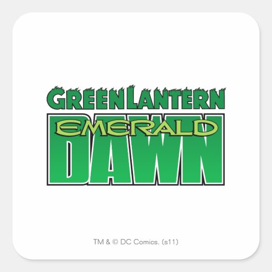 Green Lantern - Emerald Dawn Logo Vierkante Sticker (Voorkant)