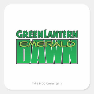 Green Lantern - Emerald Dawn Logo Vierkante Sticker