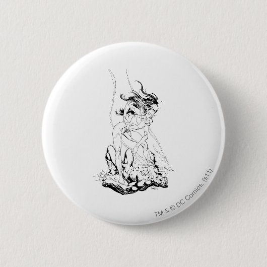 Green Lantern en Star Sapphire Ronde Button 5,7 Cm (Voorkant)