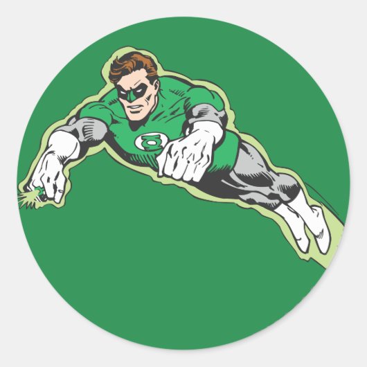 Green Lantern Energy Beam Ronde Sticker (Voorkant)