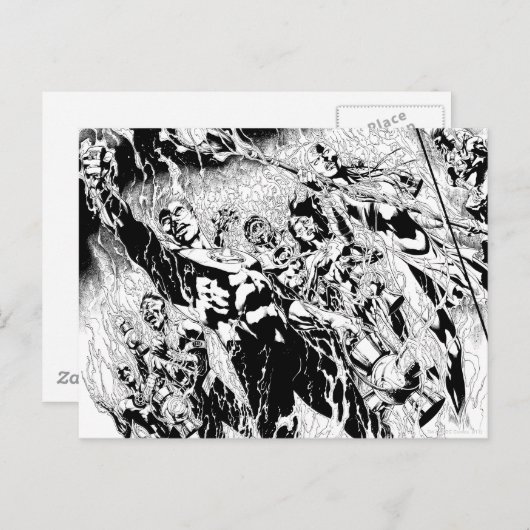 Green Lantern Group Briefkaart (Voorkant / Achterkant)