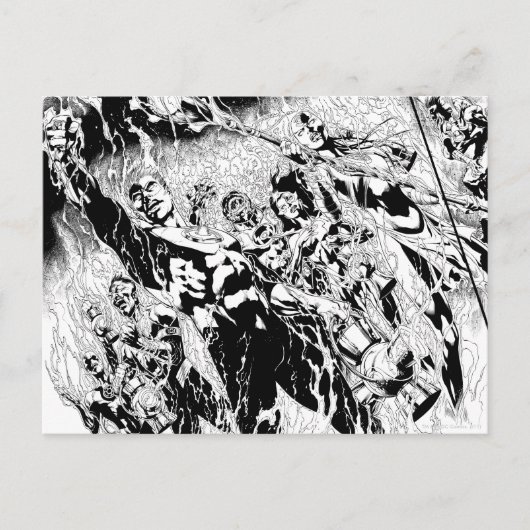 Green Lantern Group Briefkaart (Voorkant)