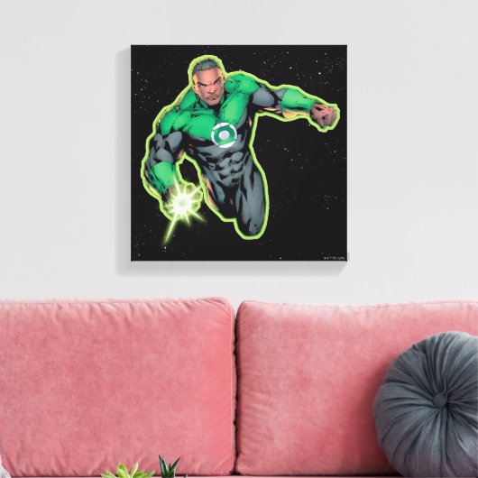 Green Lantern John Stewart Canvas Afdruk (Insitu (Woonkamer))