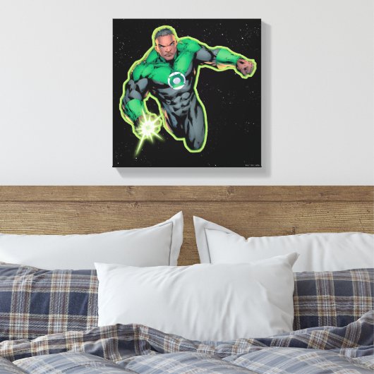 Green Lantern John Stewart Canvas Afdruk (Insitu (Slaapkamer))
