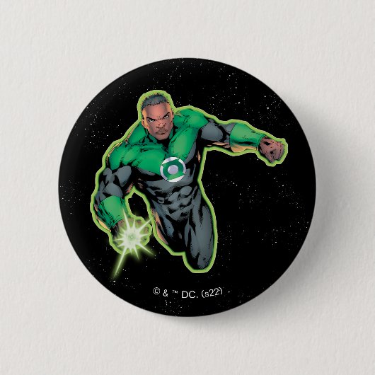 Green Lantern John Stewart Ronde Button 5,7 Cm (Voorkant)