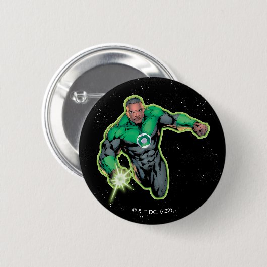 Green Lantern John Stewart Ronde Button 5,7 Cm (Voorkant /achterkant)