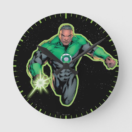 Green Lantern John Stewart Ronde Klok (Voorkant)