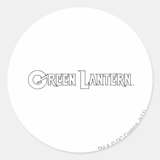 Green Lantern Logo 10 Ronde Sticker (Voorkant)