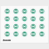 Green Lantern Logo 13 Ronde Sticker (Vel)