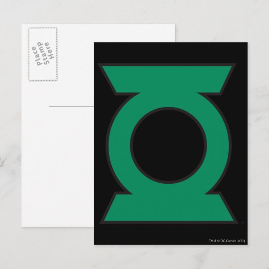 Green Lantern Logo 15 Briefkaart (Voorkant / Achterkant)