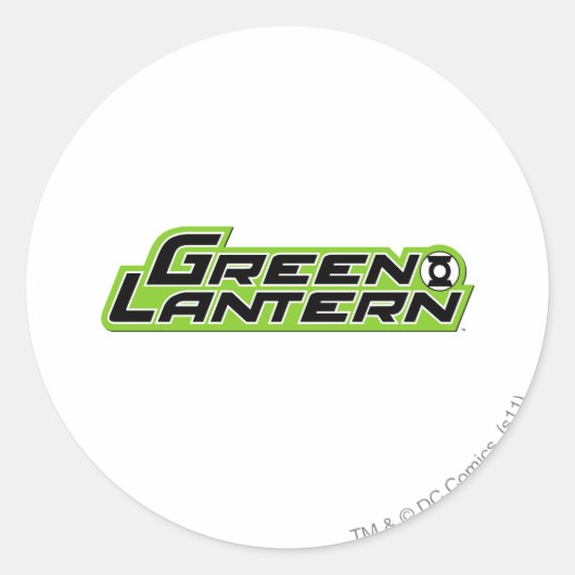 Green Lantern Logo 2 Ronde Sticker (Voorkant)
