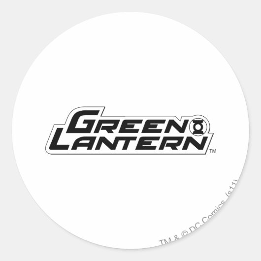 Green Lantern Logo 3 Ronde Sticker (Voorkant)
