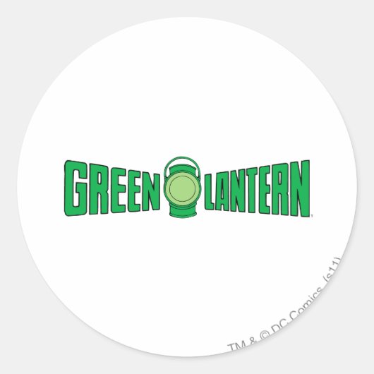Green Lantern Logo 5 Ronde Sticker (Voorkant)