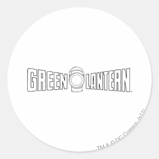 Green Lantern Logo 6 Ronde Sticker (Voorkant)
