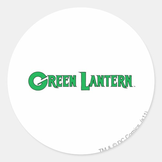 Green Lantern Logo 9 Ronde Sticker (Voorkant)