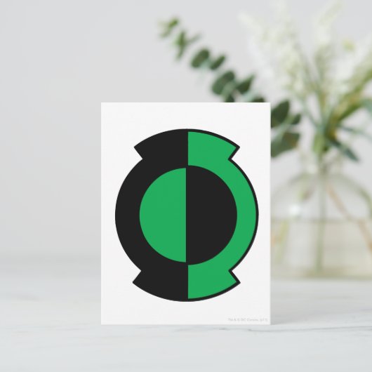 Green Lantern Logo Flipped Briefkaart (Staand voorkant)