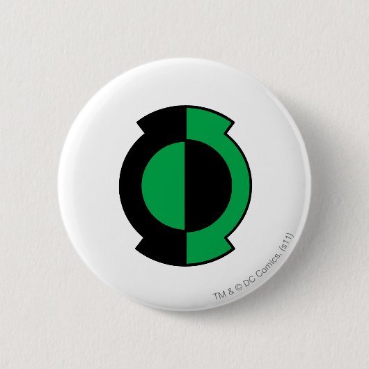 Green Lantern Logo Flipped Ronde Button 5,7 Cm (Voorkant)