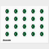 Green Lantern Logo Flipped Ronde Sticker (Vel)