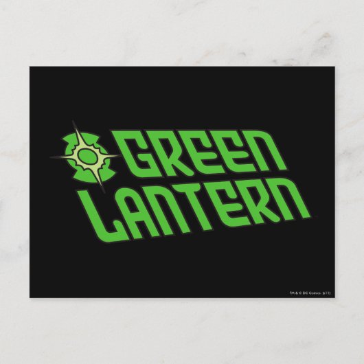 Green Lantern Logo gekanteld Briefkaart (Voorkant)