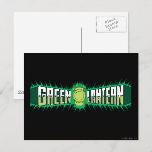 Green Lantern Logo - Groene lammeren Briefkaart (Voorkant / Achterkant)