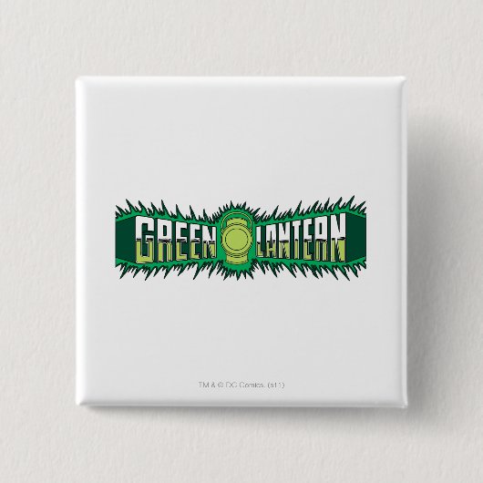 Green Lantern Logo - Groene lammeren Vierkante Button 5,1 Cm (Voorkant)