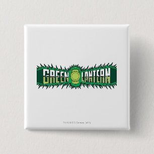 Green Lantern Logo - Groene lammeren Vierkante Button 5,1 Cm