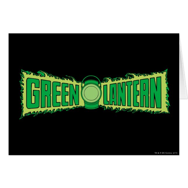 Green Lantern-Logo met Lantern (Voorkant Horizontaal)