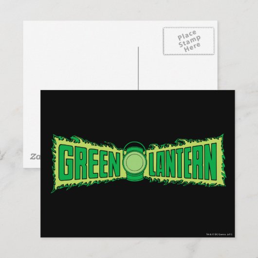 Green Lantern-Logo met Lantern Briefkaart (Voorkant / Achterkant)