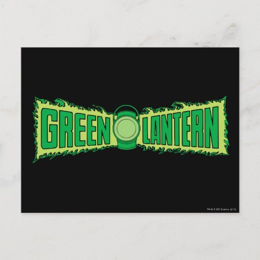 Green Lantern-Logo met Lantern Briefkaart (Voorkant)