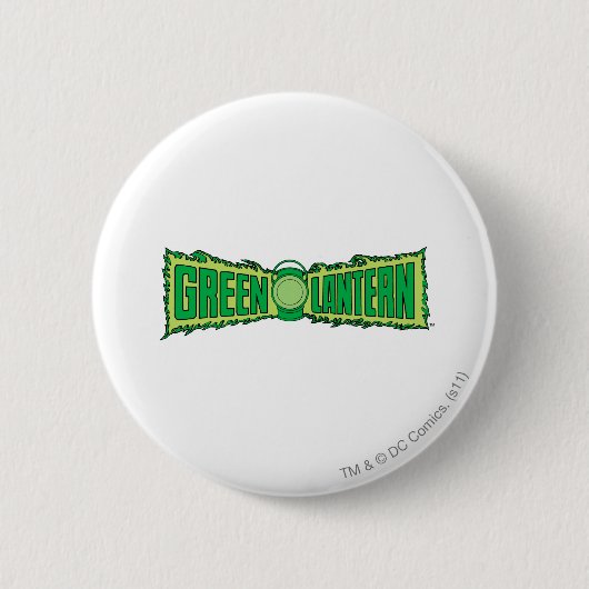 Green Lantern-Logo met Lantern Ronde Button 5,7 Cm (Voorkant)