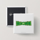 Green Lantern-Logo met Lantern Vierkante Button 5,1 Cm (Voorkant /achterkant)
