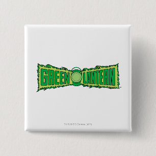 Green Lantern-Logo met Lantern Vierkante Button 5,1 Cm