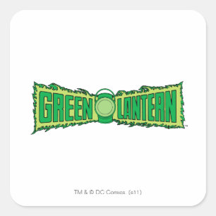 Green Lantern-Logo met Lantern Vierkante Sticker