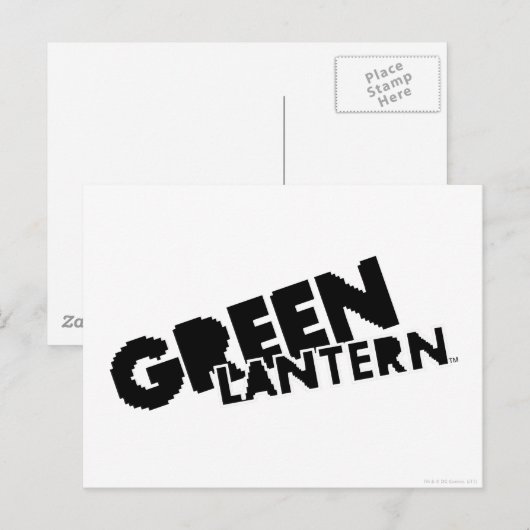 Green Lantern-Logo - Pixels Briefkaart (Voorkant / Achterkant)