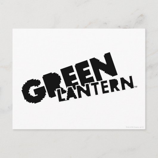Green Lantern-Logo - Pixels Briefkaart (Voorkant)