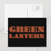 Green Lantern Logo - Tan Briefkaart (Voorkant / Achterkant)