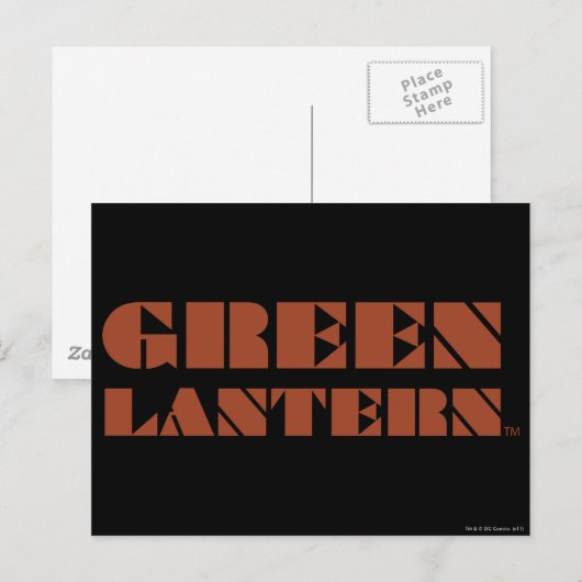 Green Lantern Logo - Tan Briefkaart (Voorkant / Achterkant)