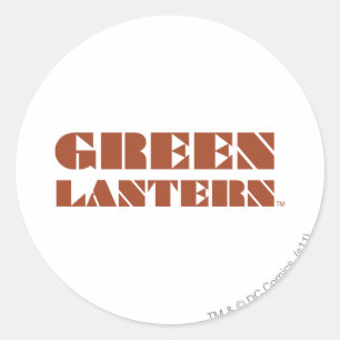Green Lantern Logo - Tan Ronde Sticker