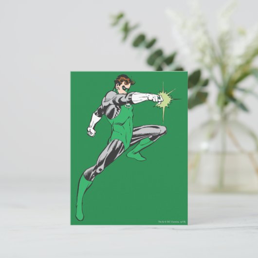 Green Lantern Pointing Ring Briefkaart (Staand voorkant)