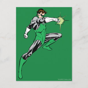 Green Lantern Pointing Ring Briefkaart