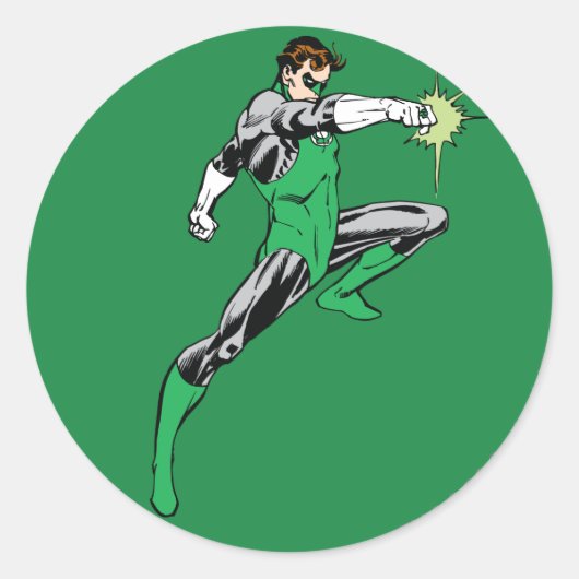 Green Lantern Pointing Ring Ronde Sticker (Voorkant)