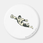 Green Lantern Punches Grunge Magneet (Voorkant)