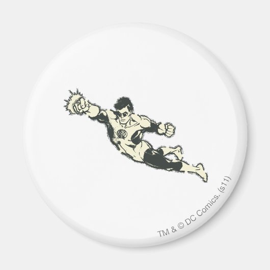Green Lantern Punches Grunge Magneet (Voorkant)
