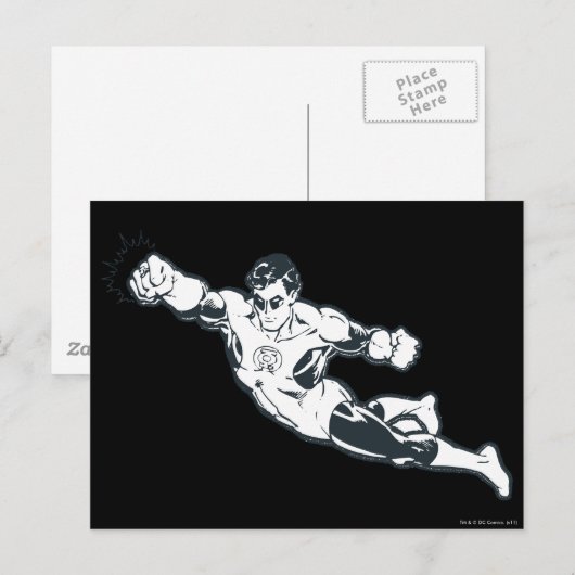 Green Lantern Punks BW Briefkaart (Voorkant / Achterkant)