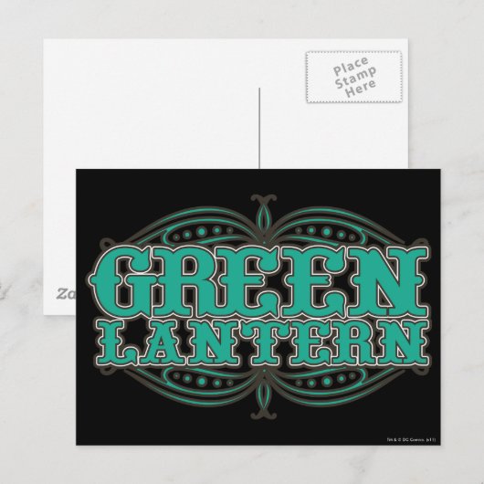 Green Lantern Showtime Letters Briefkaart (Voorkant / Achterkant)