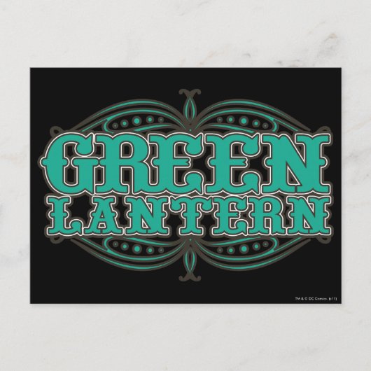 Green Lantern Showtime Letters Briefkaart (Voorkant)