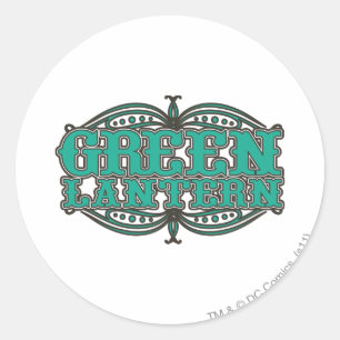 Green Lantern Showtime Letters Ronde Sticker