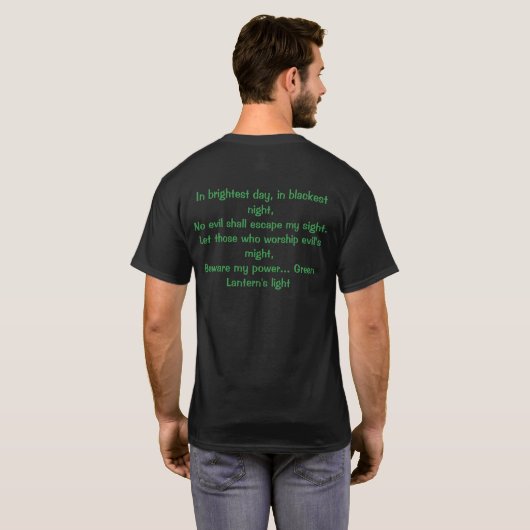 Green lantern t-shirt (Achterkant volledig)